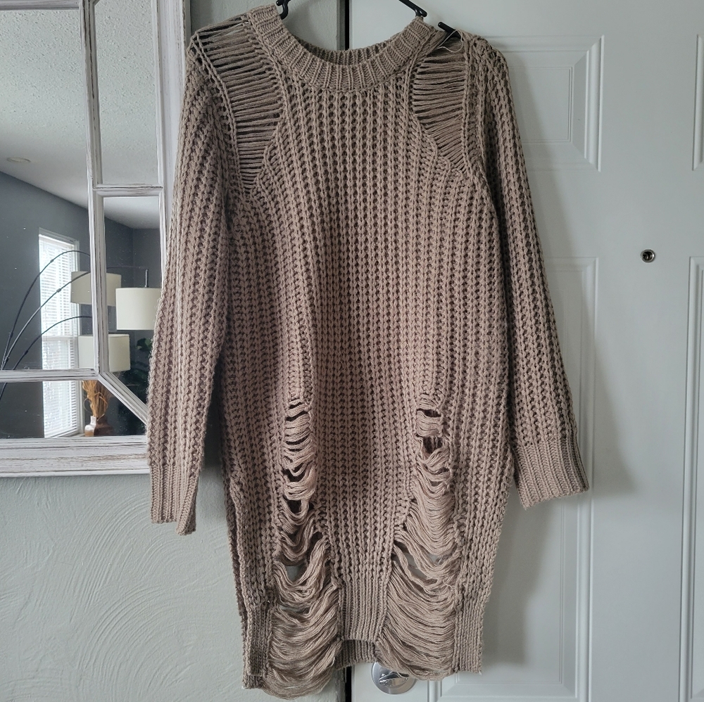Distressed sweater